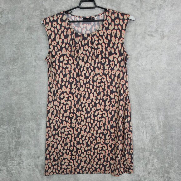 Womens Apt 9 Leopard Print Sleeveless Dress Polyester Blend Stetch Size XL - Picture 2 of 8